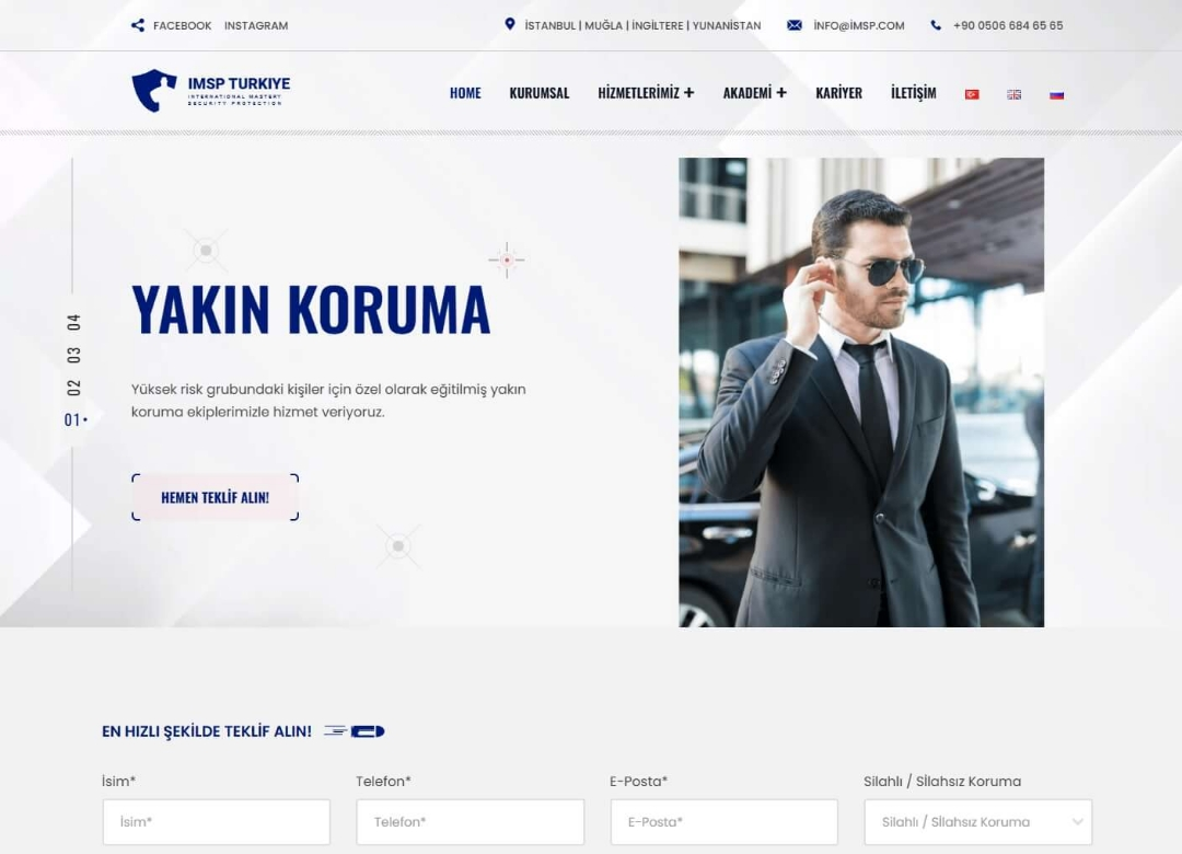 IMSP Türkiye kurumsal web sitesi tasarımı